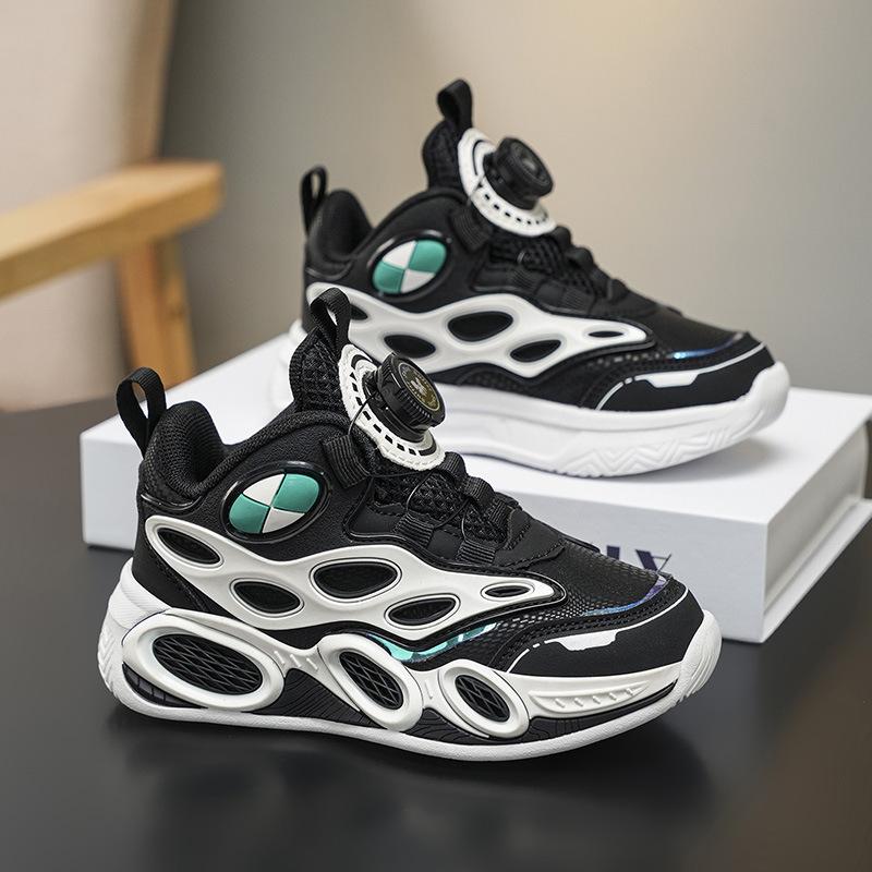 Boys' sports shoes Boys' shoes 2025 new running leather basketball shoes breathable medium and large children's boys non-slip