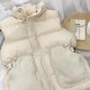 Women's Sleeveless Vest Stand Collar Loose Fit Casual Gilet Solid Color Padded Sleeveless Jacket