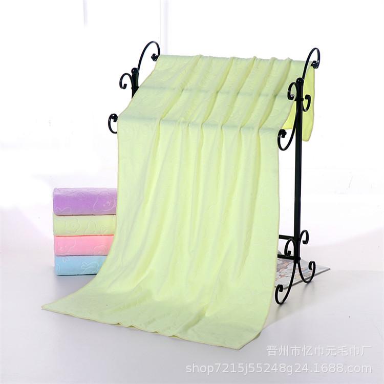 Microfiber Abraded and Embossed Cartoon Beach Towel, Adult and Child Absorbent Large Bath Towel