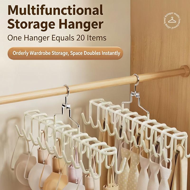 Space Saving Multi Hook Hanger 360 Degree Rotating Hook For Bras Camisoles Tank Tops In Wardrobe