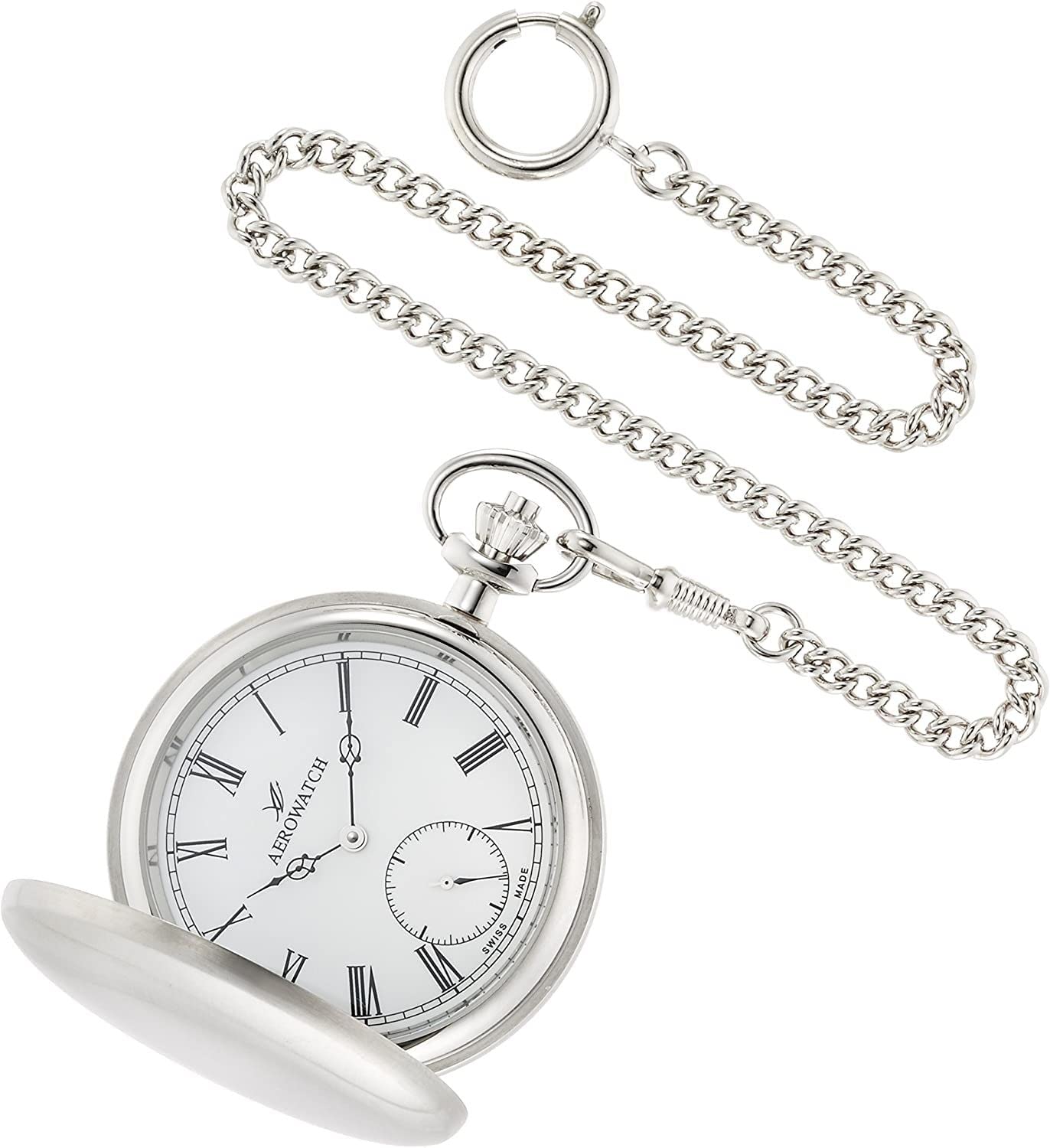 

Pocket Watch Aerowatch Mechanical Manual Winding Swiss Made 55831 AA01 Silver [AEROWATCH] Men s