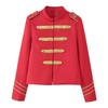 European and American style foreign trade spring and summer women's clothing new retro high-end fashion versatile gold breasted jacket