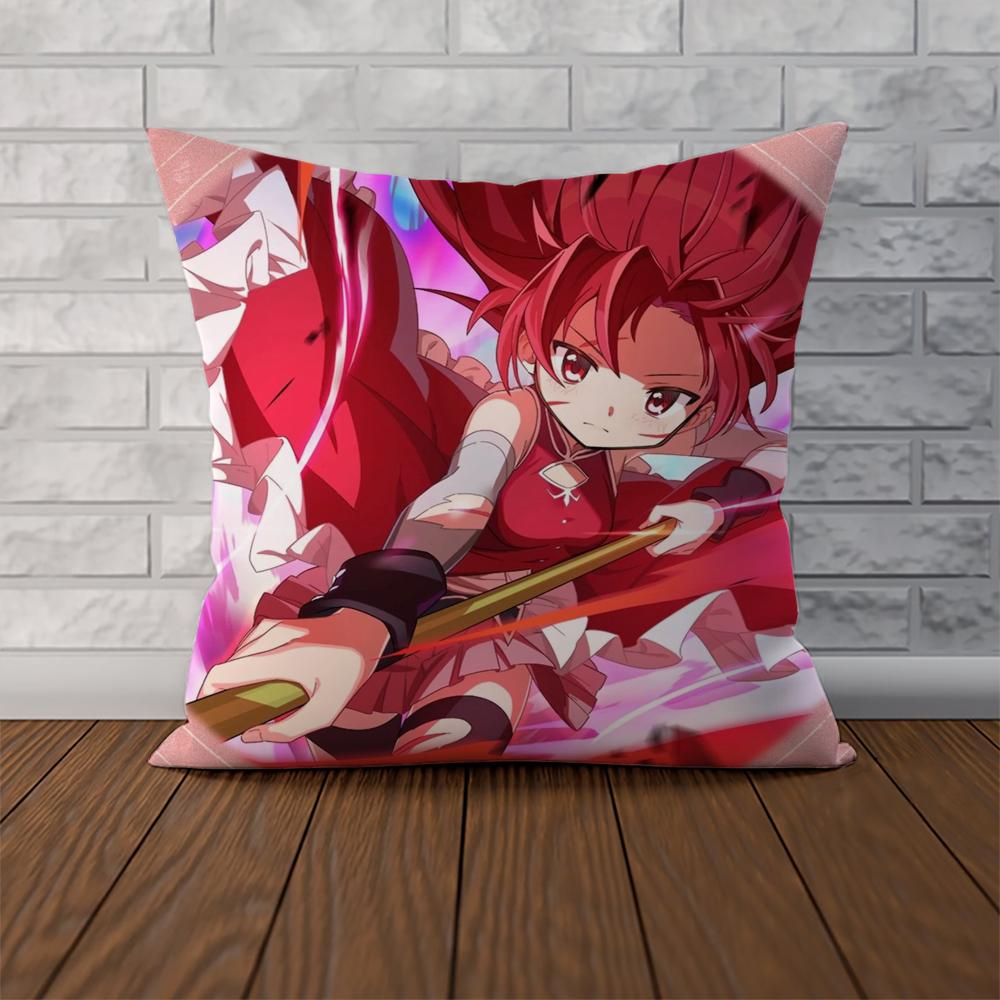 Puella Magi Madoka Magica Pillow Case For Car Sofa Decorative Home Doublesided Print Plush Square Throw Pillow Cushion Cover