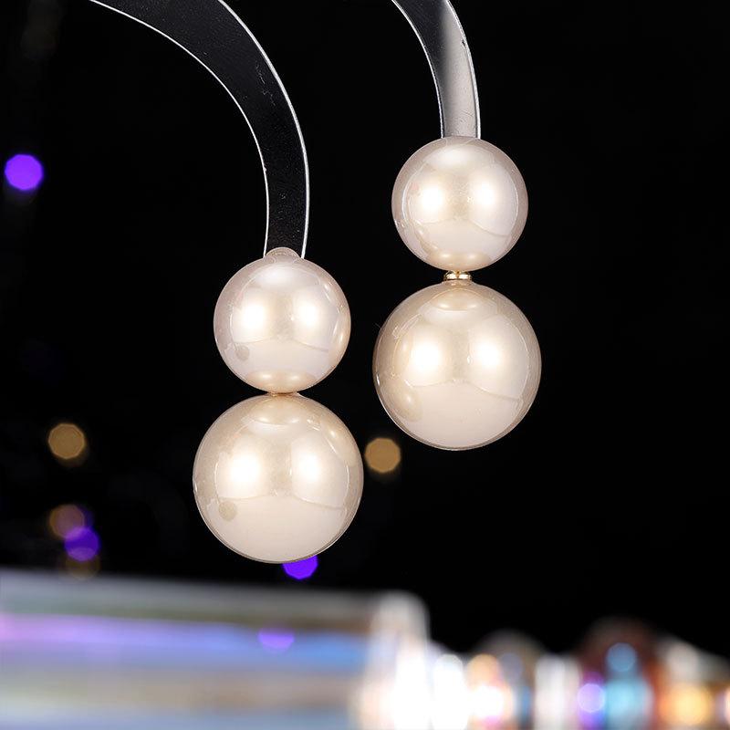 

Винтажные серьги-гвоздики с крупным жемчугом в стиле Хепберн из серебра 925 пробы для невесты, женские, темпераментные, светские, высокого класса