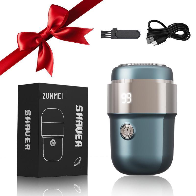 Mini Rechargeable Double-Head Waterproof Electric Shaver for Men - Portable Hair Remover for Travel