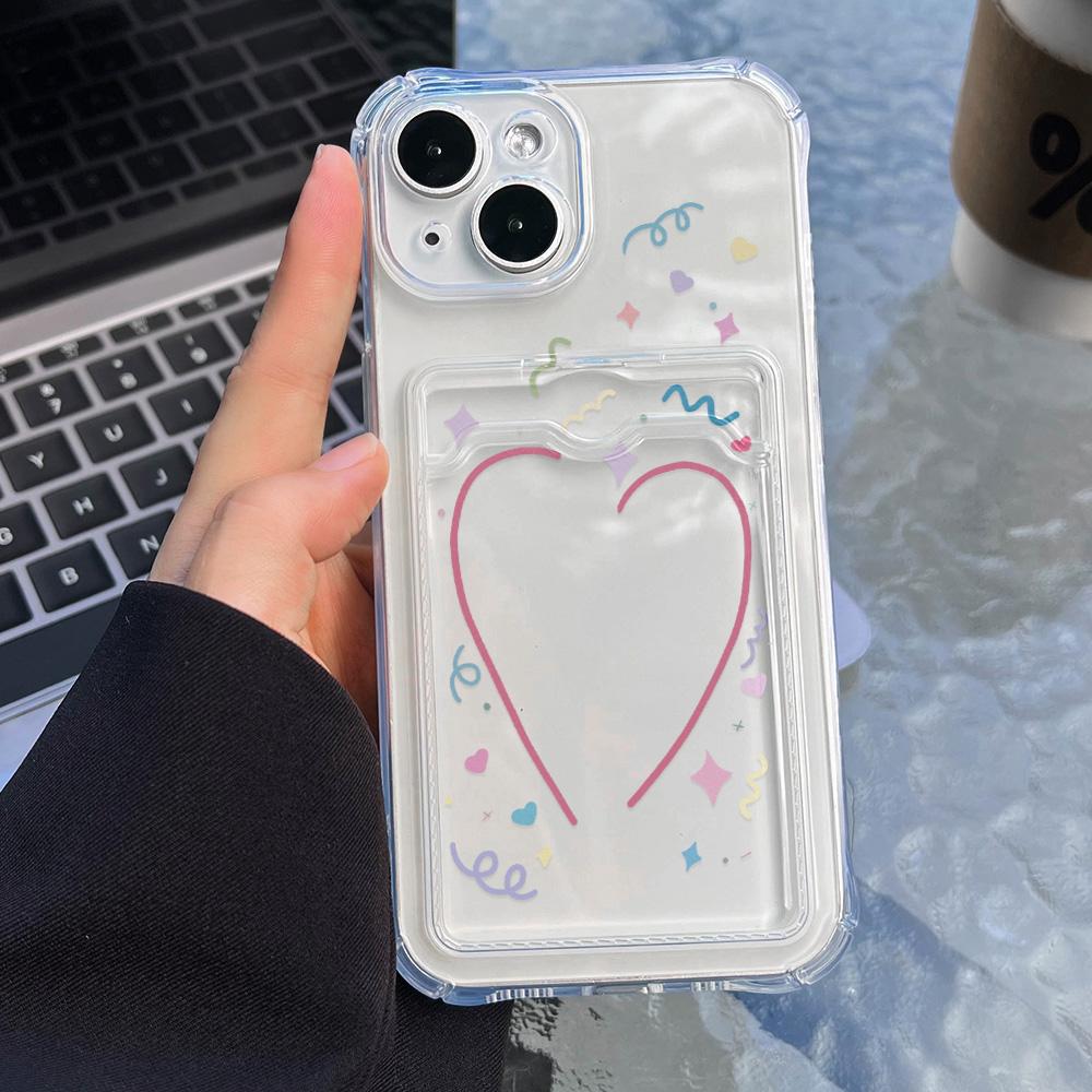 

Чехол-карточка для iPhone 11 13 XR 15 14 Pro Max iPhone 12 16 7 8 Plus XS Max Samsung S24 S23 A15 A55 A05 A54 Redmi 12 13C 13 9 с защитой от мультфильмов Samsung S20 FE