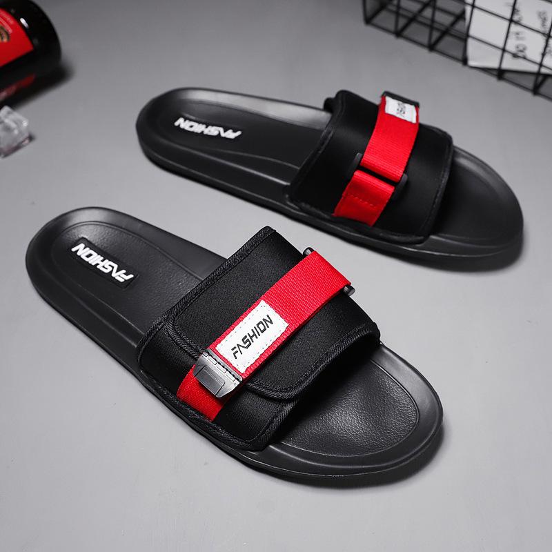 Men's Summer Non-Slip Korean Style Single Strap Beach Slippers
