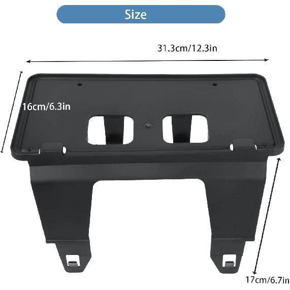 Replacement For Front Bumper License Plate Frame Bracket - Ford F250 F350 Super Duty LC3Z-17A385-AB
