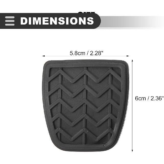 Motoforti Housse Antidérapante pour Pédale d'Embrayage et de Frein, Housse de Pédale de Voiture, Tapis de Pédale de Voiture, pour Toyota Camry 2002-2011, Caoutchouc, 31321-52010, Noir