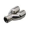 1Pc Universal Car Exhaust Muffler Tip Round Stainless Steel Car Tail Rear Chrome Round Exhaust Pipe Tail Muffler Tip Pipe Silver