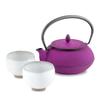 Conjunto de Bule de Ferro Nanbu e Xícara de Chá Hirashimizu Esmaltado Colorido com Infusor de Chá Logia Seiryu Souvenir Tradicional de Chá Japonês (Raro
