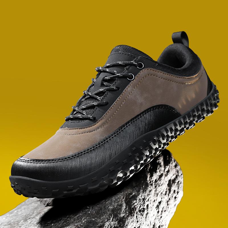 Shoes Spring Wide Casual Sneakers Non-slip Hiking Barefoot Shoes Large Size Wide Head Outdoor Couple Mountaineering Shoes