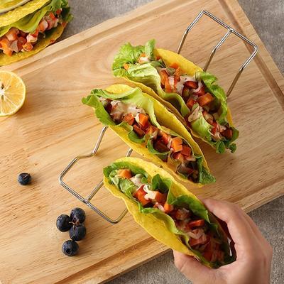 Stainless Steel Taco Stand Holder Safe Rack Taco Shell Holder Dishwasher Holds 4 Tacos
