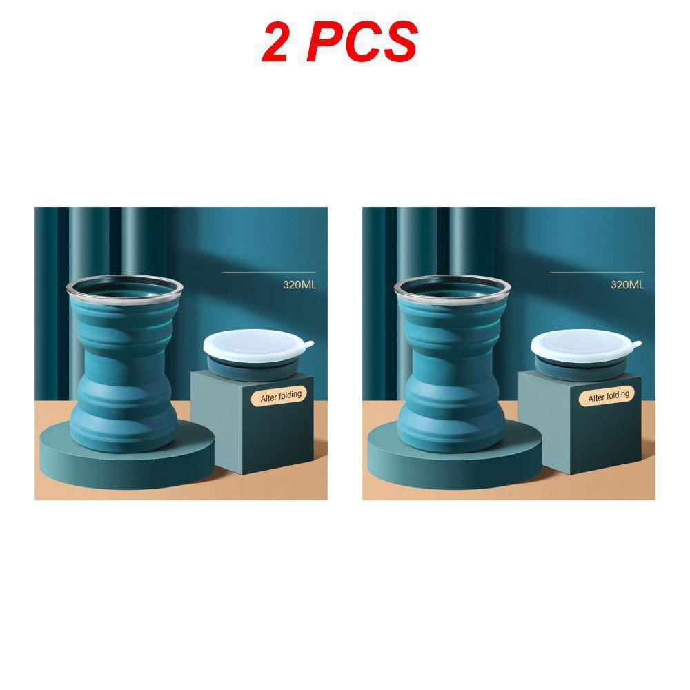 

2/4/6 шт. портативная силиконовая складная чашка, выдвижная с крышкой, чашка для питья, складная кружка для путешествий, кемпинга CHINA