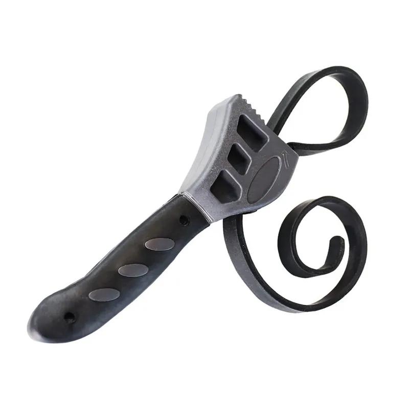 Universal 500mm Multitool Wrench Rubber Strap Adjustable Spanner for Any Shape Opener Tool Black Belt Wrench Auto Tools