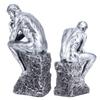 Thinker Statue European Style Resin Character Sculpture Home Office Bookshelf OrnamentSilver