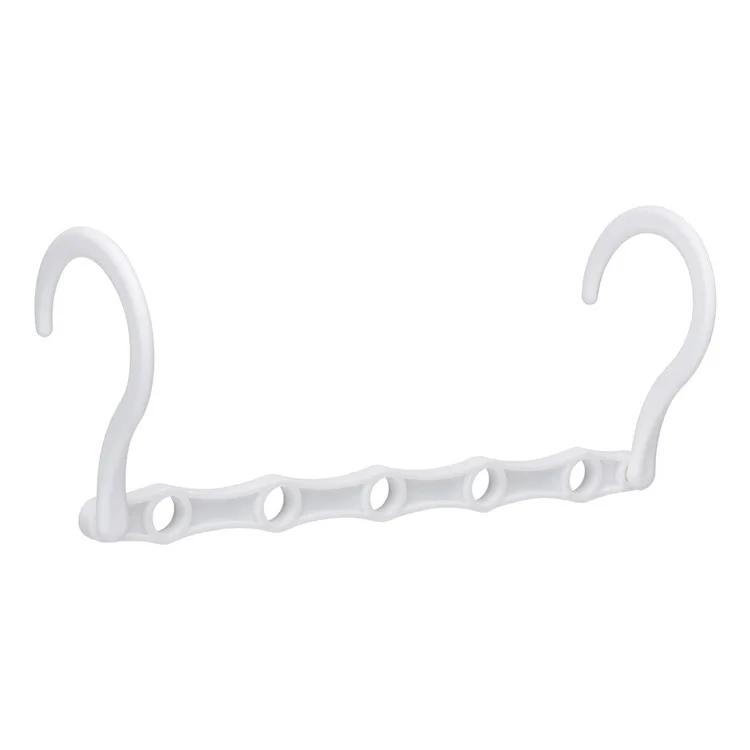 

5-Hole Folding Plastic Hanger Space-Saving – Windproof, Multifunctional & Ideal for Apartments, Dorms & Families 1pcs белый