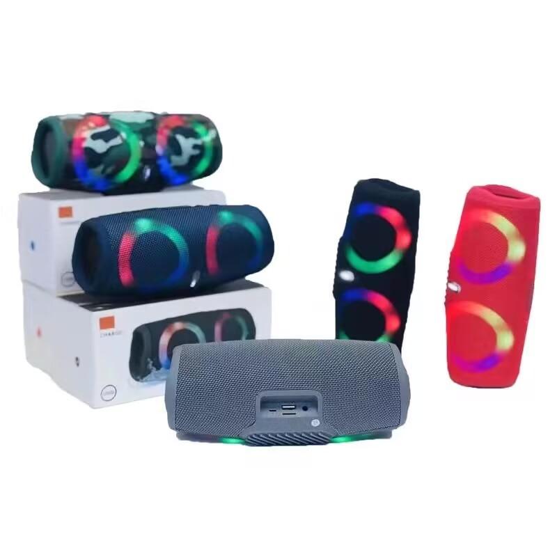 Portable Waterproof High Power Bluetooth Speaker RGB Colorful Light Wireless Subwoofer 360 Stereo Surround TWS FM Boom Box