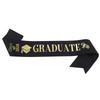 Class of 2026 2026 Graduation Sash Black White Glitter Graduation Sash Belts Unique Decoration Etiquette Belt