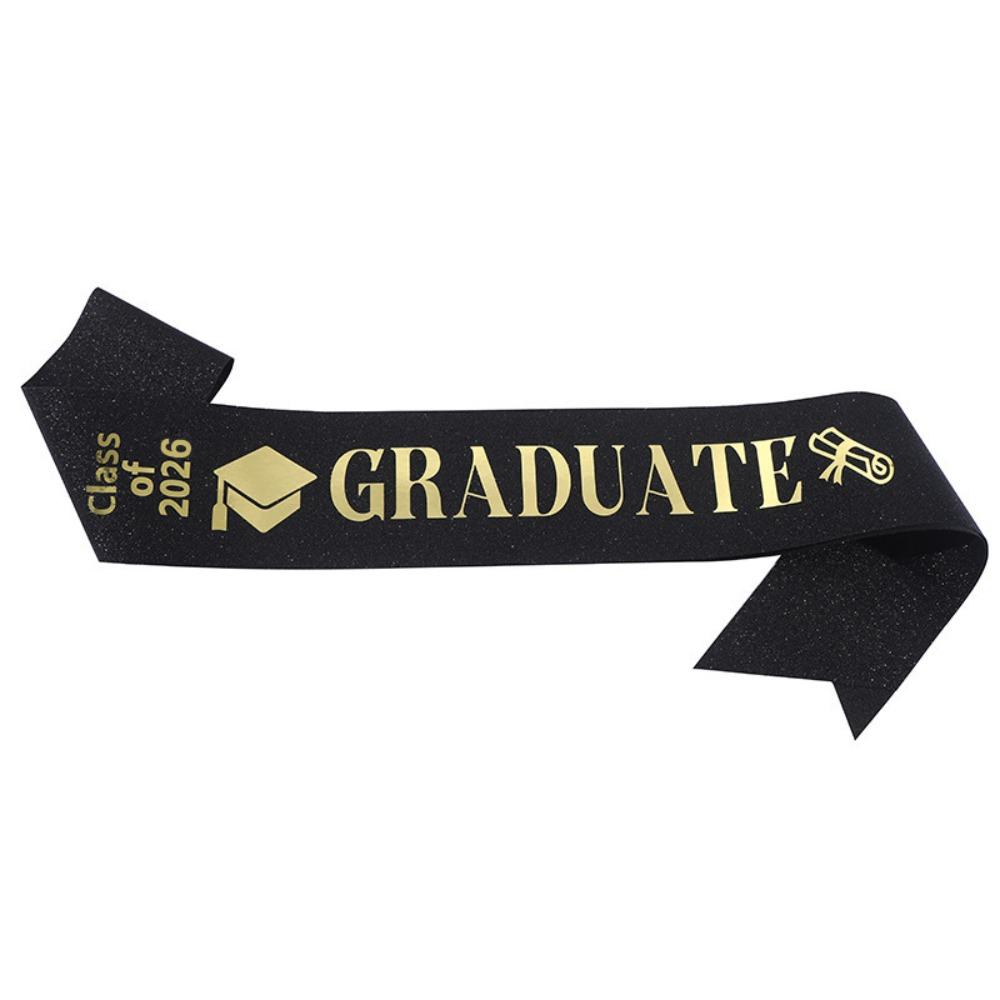 Class of 2026 Graduation Sash Belts Glitter Bachelor Sash Etiquette Belt Academic Commencement