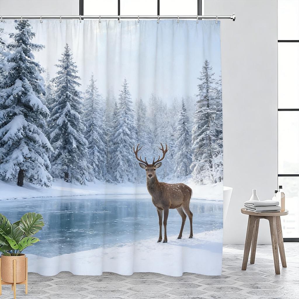 Vibrant Underwater Coral Reef with Sea Turtle & Clownfish Waterproof Shower Curtain for Bathroom Decor