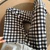 Korean Style Women's Fleece Pajama Pants - Flannel Cartoon Design for Autumn and Winter