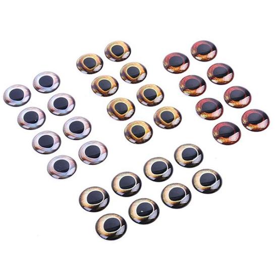 MUQZI Sports Accessory 20 Pcs 7-15mm 4D Fly Fishing Lure Eyes Tying Jig Tackle Crafts Dolls Waterproof