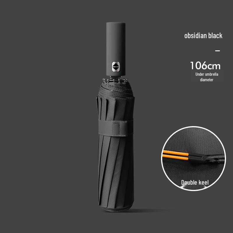 24-Bone Automatic Folding Umbrella: Stylish, Dual-Use Parasol with Sunscreen Protection for Men and Women