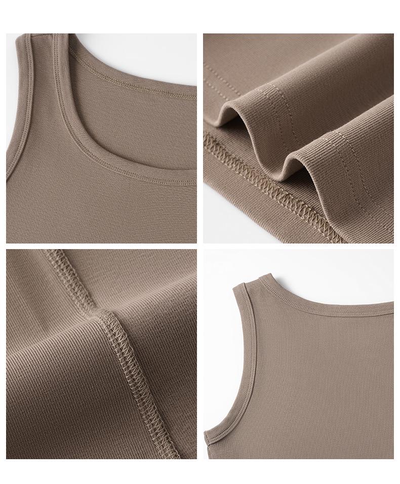 Women's Solid Color Camisole Vest T-Shirt: New Style Underarm-Covering, Slimming, Sleeveless Summer Base Layer