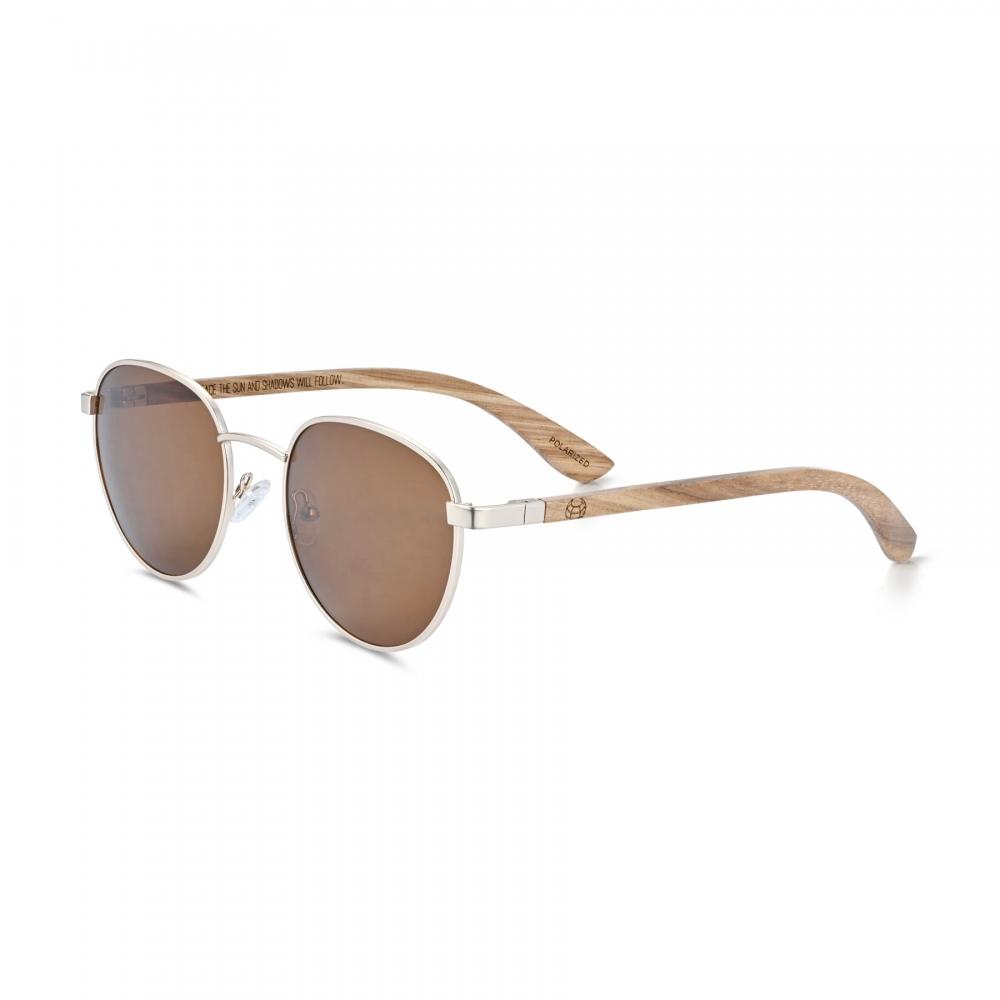 Earth Wood Boracay Polarized Sunglasses Zebra Brown