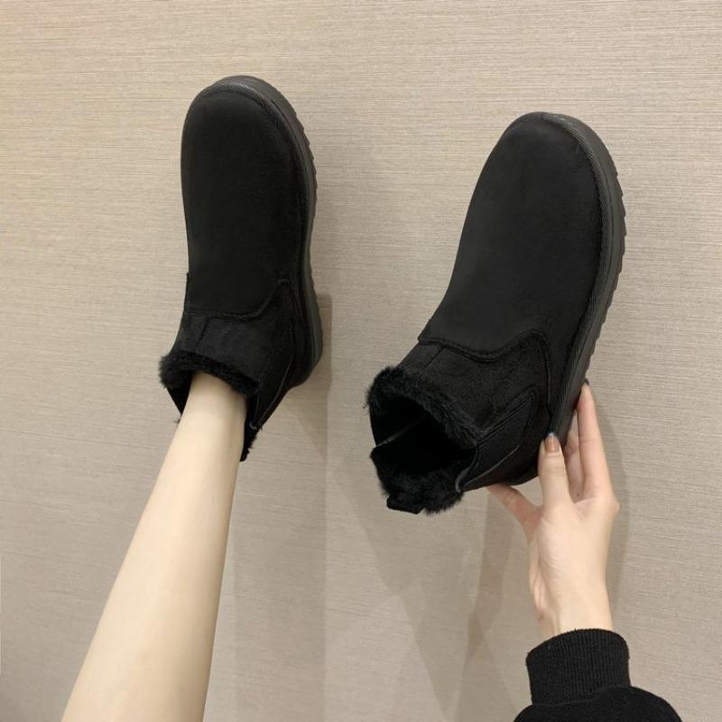 Winter New Thick-soled Velvet Thickened Snow Boots for Women, Large Size Warm Towel, Short Boots for Women