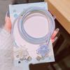 Flower Transparent Usb 20W Phone Charger Protective Case With Cable Winder Cover For Iphone Power Adapter Protector