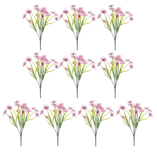 Artificial Flowers Adjustable Height Fade-Resistant Handmade Realistic Silk Petals No Watering Sunlight Floral Display Arrangement