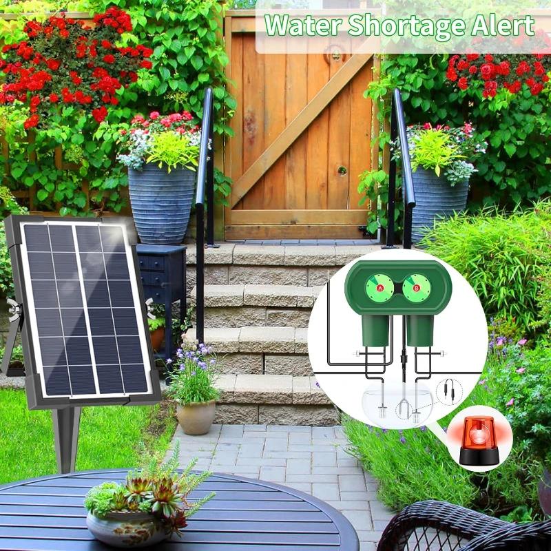 Solar Powered Automatic Drip Irrigation system,DIY Solar Powered Simple Watering Device,split Type Dual Pump Drip Irrigation Kit