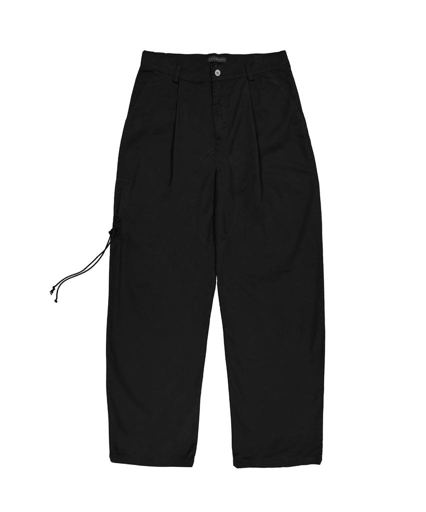 Laekeulopeu Washed Drawstring Trousers - Black