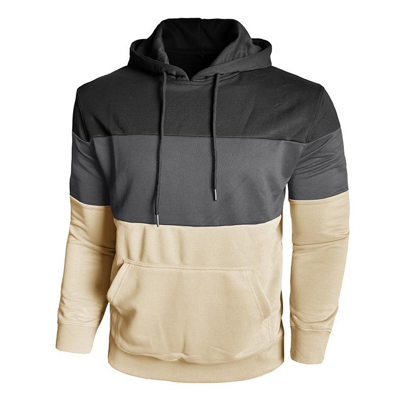 Autumn Winter Men's Sweatshirt Long Sleeve Casual Sports Contrasting Hoodie Man Hooded Sweatshirts Streetwear Jogging Tops