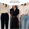 Women's Versatile Black Leather Belt - Fashionable Decorative Waistband for Jeans
