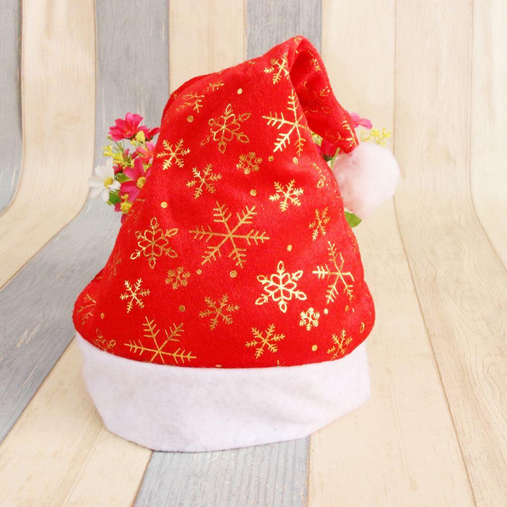 Cute Korean Plush Plaid Kids Adult Snowflake Children Hat Warm Cap Christmas Hat Santa Claus Hat