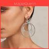 Geometric Alloy Hoop Earrings For Women With Minimalist Design Perfect For Fall