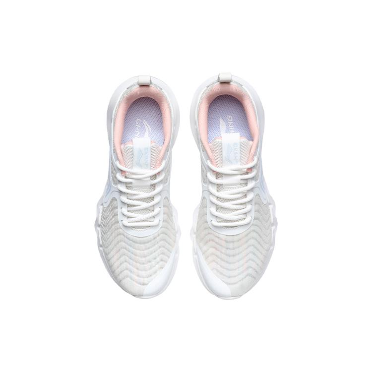 Li Ning Casual Cushioning Low top Running Shoes Women's Champagne White ARHR058-4
