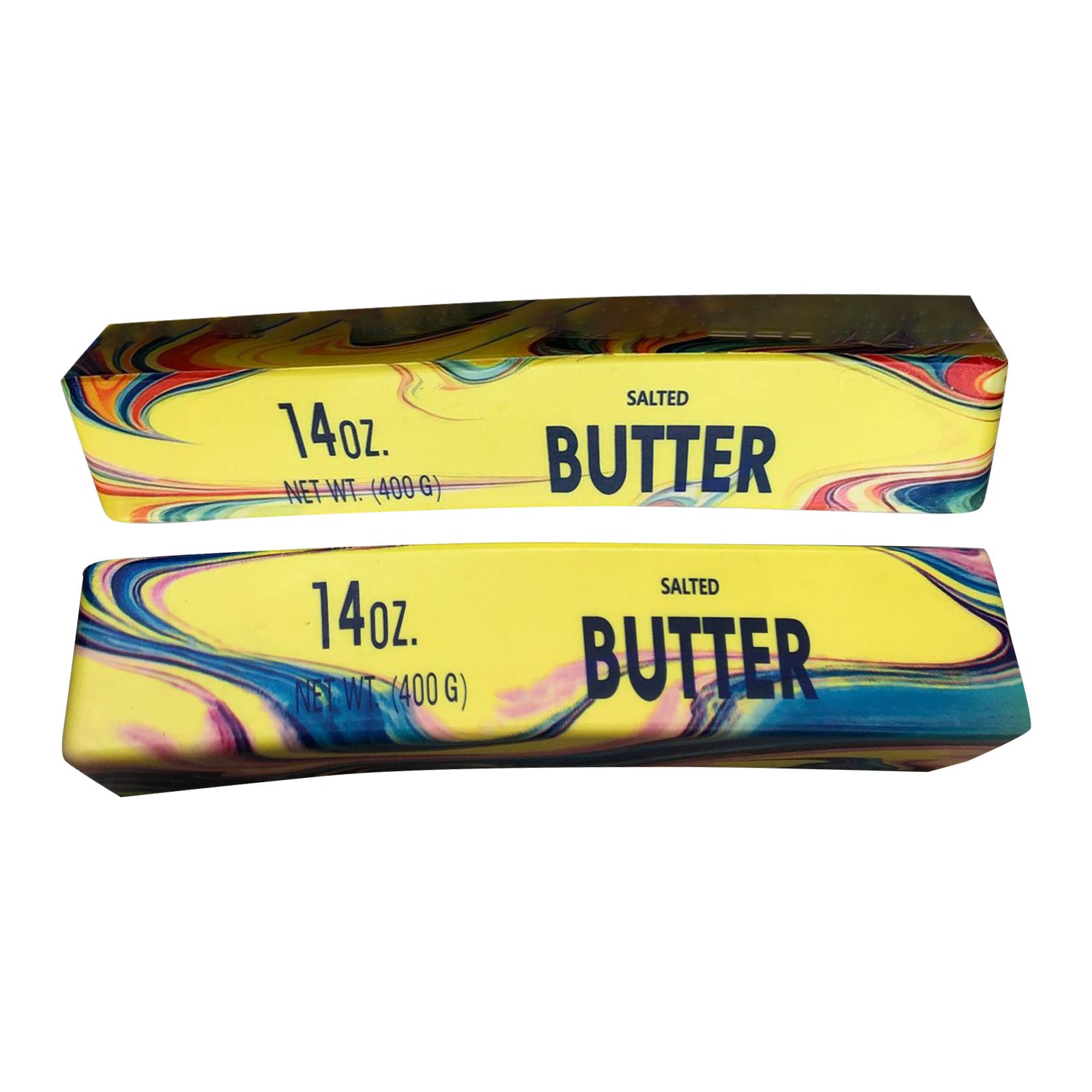 

14oz Salted Butter Stick Molded Stress Relief Toy Soft Squishy Sensory Fidget Tool for Hand Exercise and Anxiety Reduction One Size