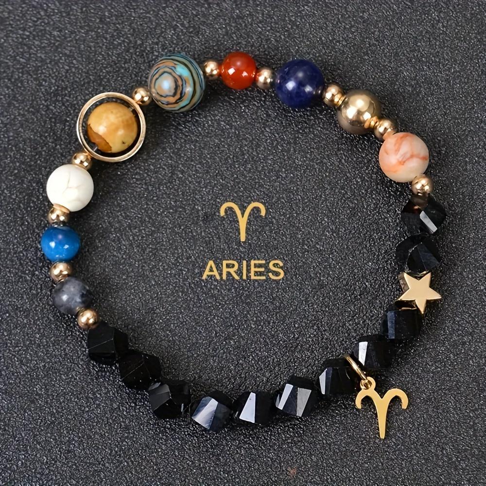 Cosmic Galaxy Eight Planets 12 Constellations Bracelet Stainless Steel Constellation Pendant Bracelet