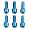 of 6 Bicycle Stem Screws M5x18mm Bolt with Washer Allen Tapered Bolts Screw Hardware for Bike
