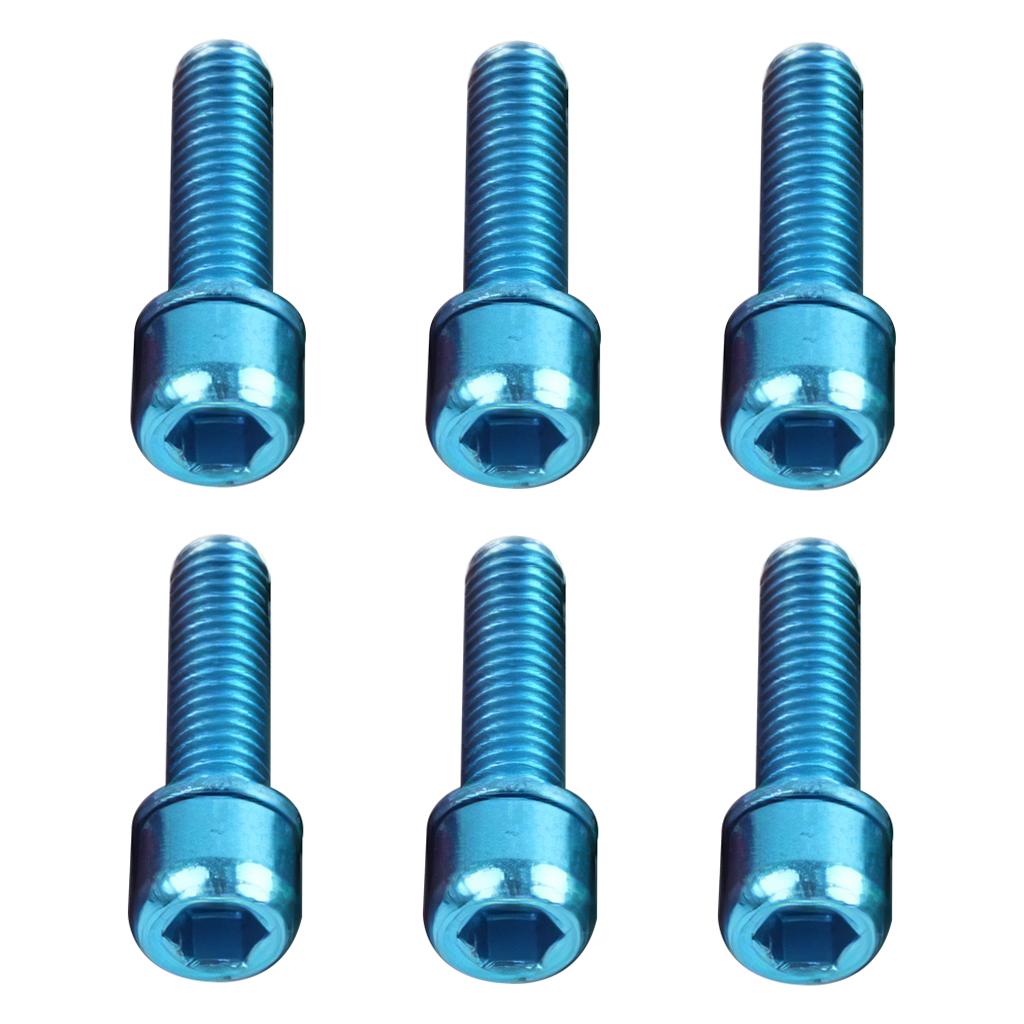 of 6 Bicycle Stem Screws M5x18mm Bolt with Washer Allen Tapered Bolts Screw Hardware for Bike