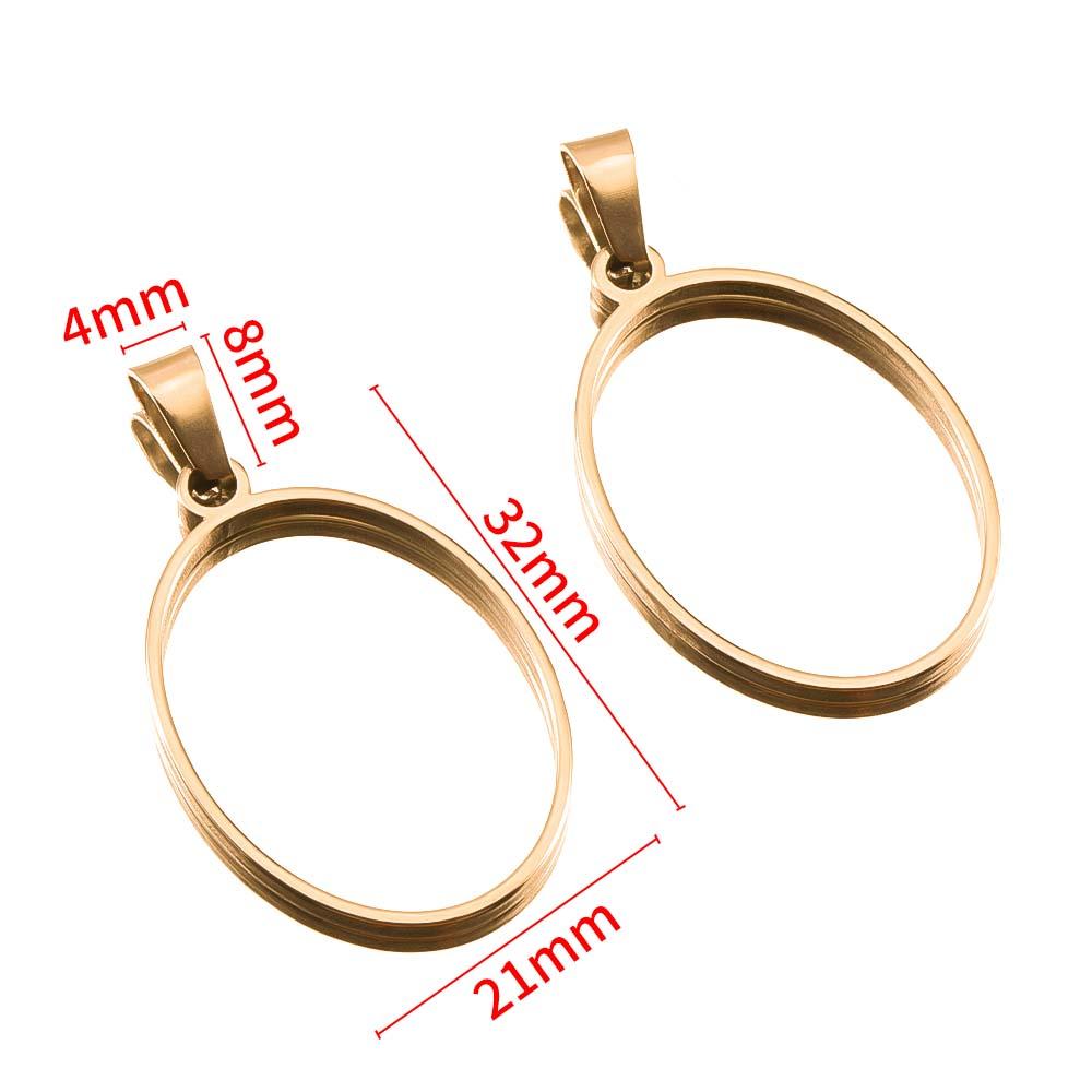 5pcs Hollow Stainless Steel Star Moon Frames Blank Bezel DIY Earrings Geometric Heart Pendant Base Charm Necklace Jewelry Making