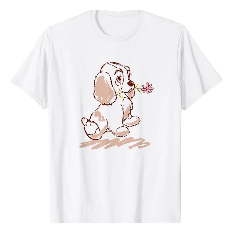 Camiseta Con Dibujo De La Dama Y El Vagabundo De Disney S