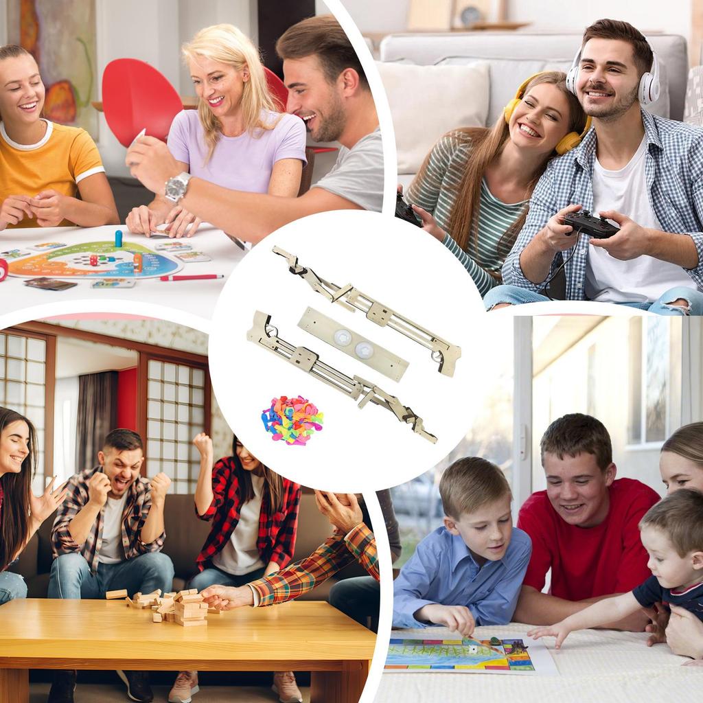 Jocul Whack A Balloon Joc de Bătălie cu Păpuși Handmade Jucărie Interactivă Distractivă din Lemn cu 100 de Baloane pentru 2 Jucători Camera de Zi