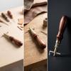 Adjustable Stitching Groover Handheld with Wooden Handle