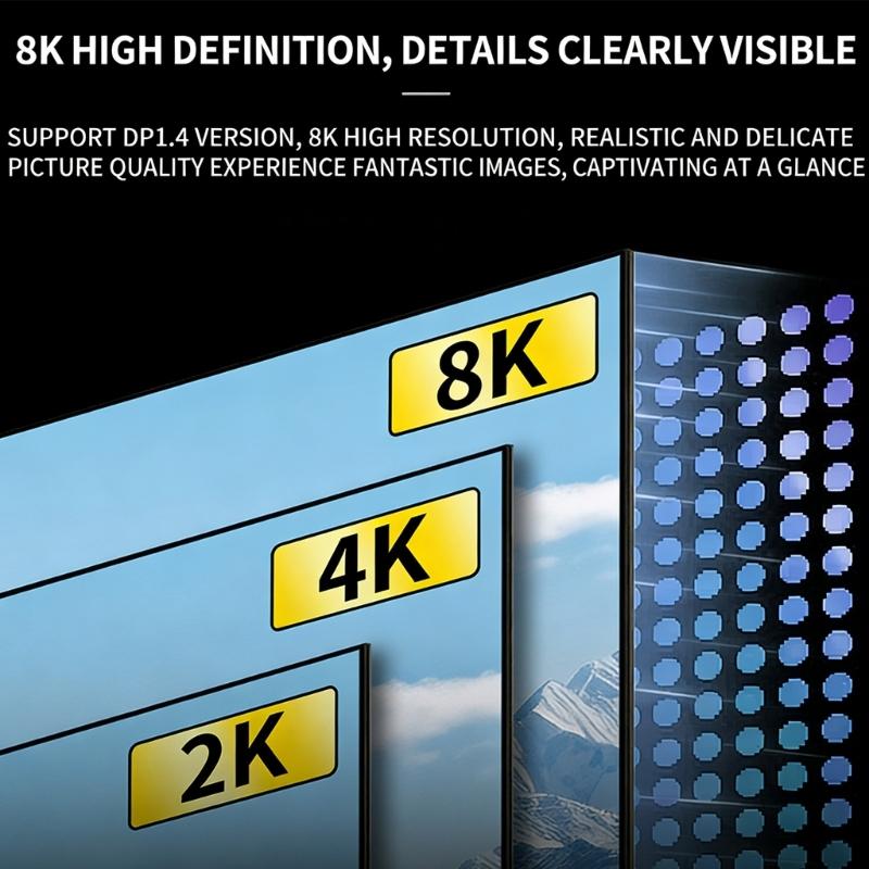 Professional 8K  90 Degree Adapter Converter Connector Male to Female Video for Laptop Monitor Projectors