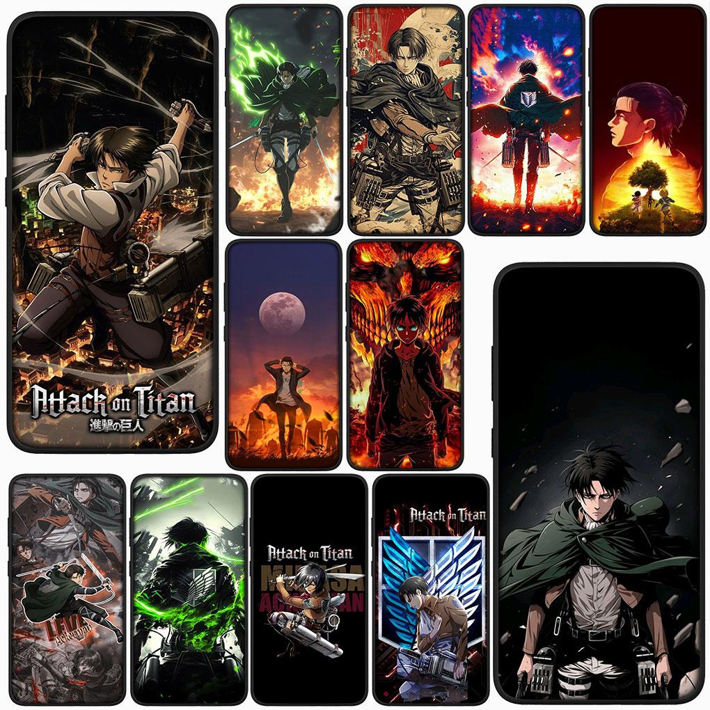 for Motorola Moto G86 G57 G67 G24 G15 G54 Power G13 G14 G34 G35 G45 G53 G55 G75 G72 Case Attack Levi on titan Eren Jaeger anime
